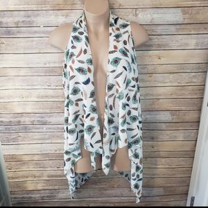 Women's Peacock Kimono Cardigan One Size